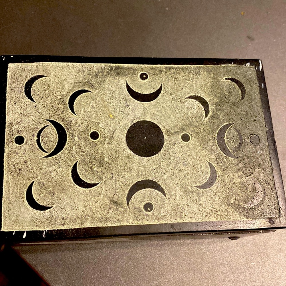 Moon phase stone box